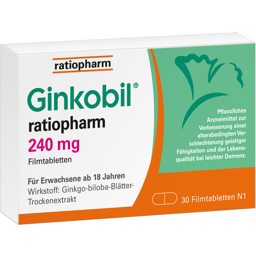 GINKOBIL-ratiopharm 240 mg Filmtabletten Abbildung für GINKOBIL-ratiopharm 240 mg Filmtabletten