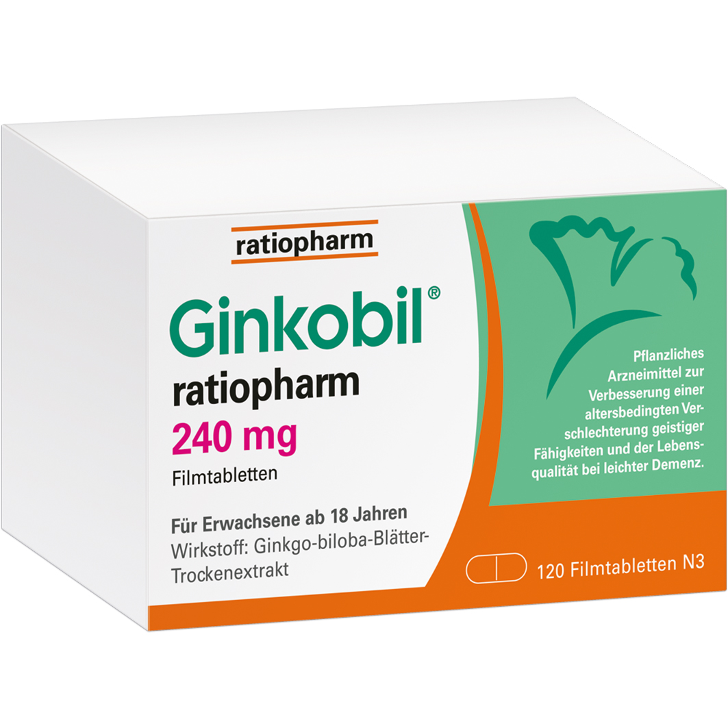 GINKOBIL-ratiopharm 240 mg Filmtabletten Abbildung für GINKOBIL-ratiopharm 240 mg Filmtabletten
