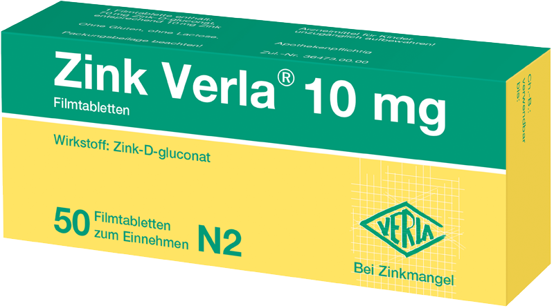 Zink Verla® 10 mg Abbildung für Zink Verla® 10 mg