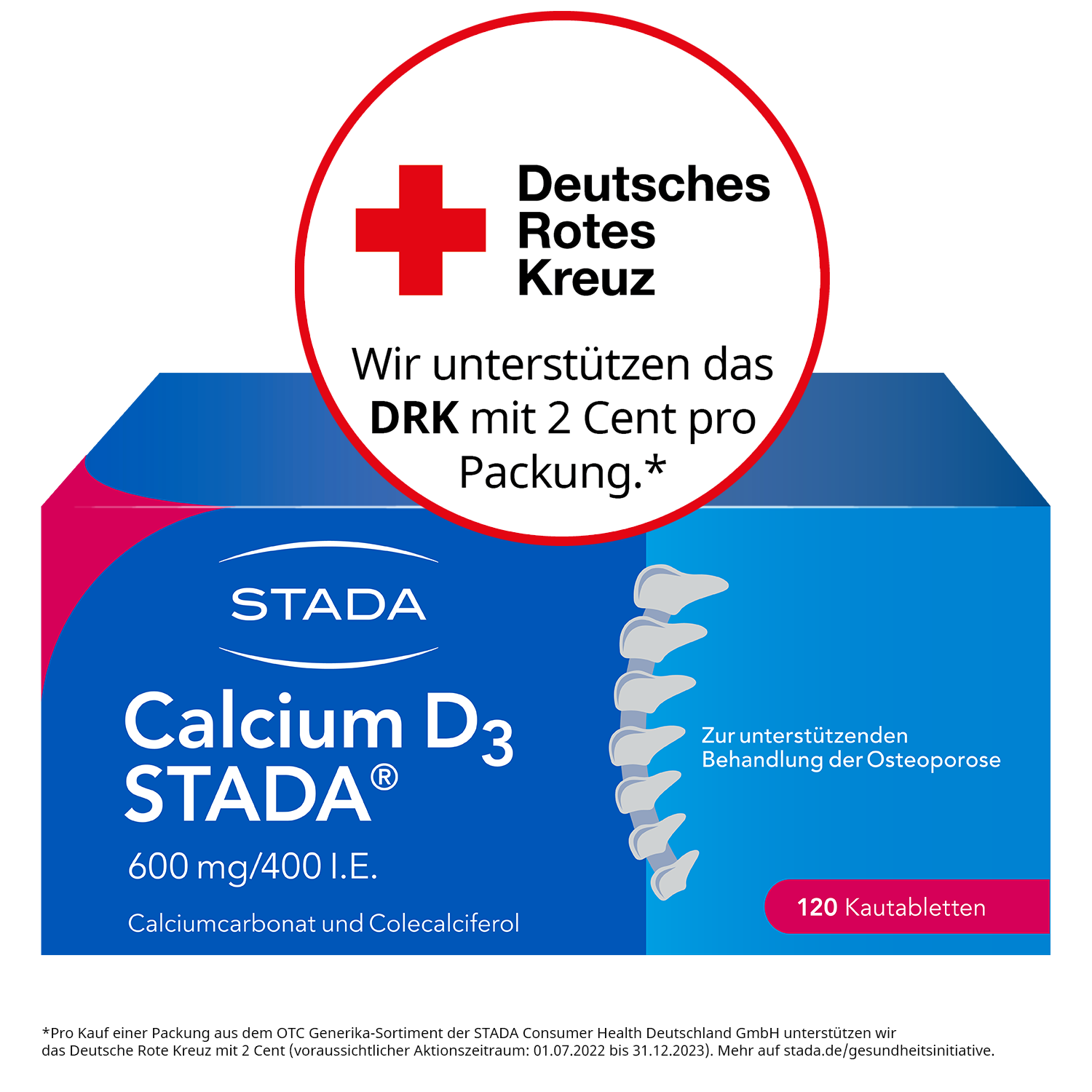 CALCIUM D3 STADA 600 mg/400 I.E. Kautabletten Abbildung für CALCIUM D3 STADA 600 mg/400 I.E. Kautabletten
