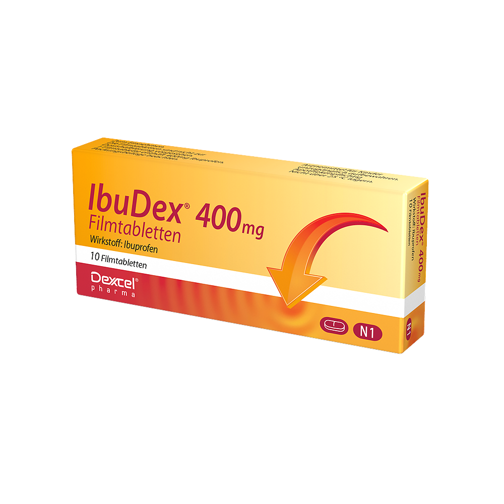 IBUDEX 400 mg Ibuprofen Filmtabletten Abbildung für IBUDEX 400 mg Ibuprofen Filmtabletten