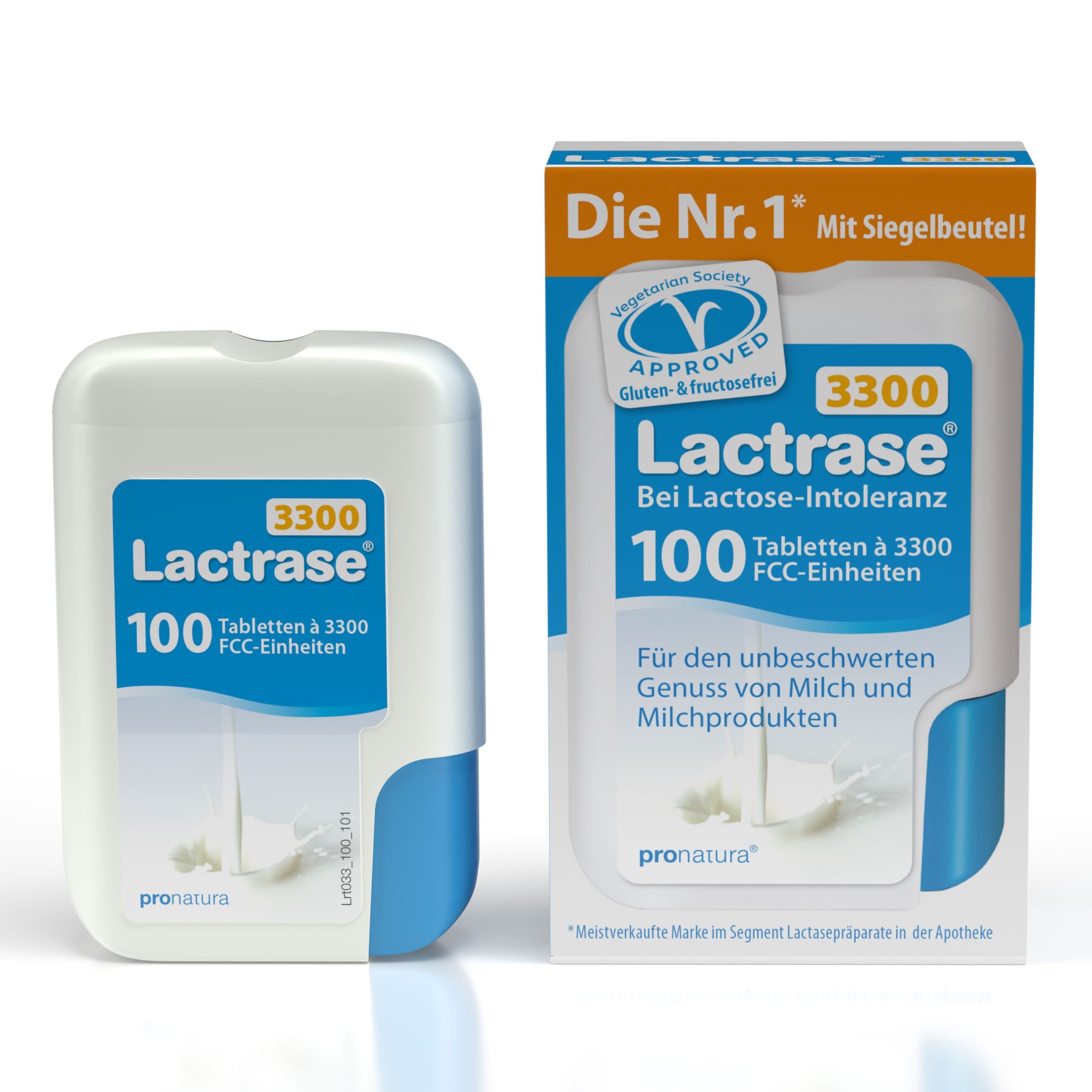 LACTRASE 3.300 FCC Tabletten im Klickspender Abbildung für LACTRASE 3.300 FCC Tabletten im Klickspender
