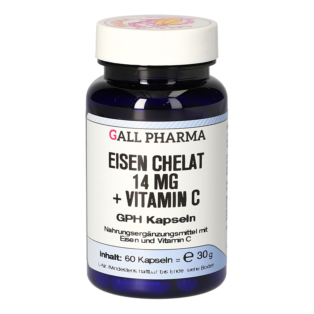 EISEN CHELAT 14 mg+Vitamin C GPH Kapseln Abbildung für EISEN CHELAT 14 mg+Vitamin C GPH Kapseln