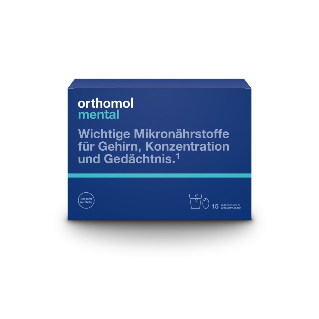 ORTHOMOL mental Granulat/Kapseln 15 Tage Kombip. Abbildung für ORTHOMOL mental Granulat/Kapseln 15 Tage Kombip.