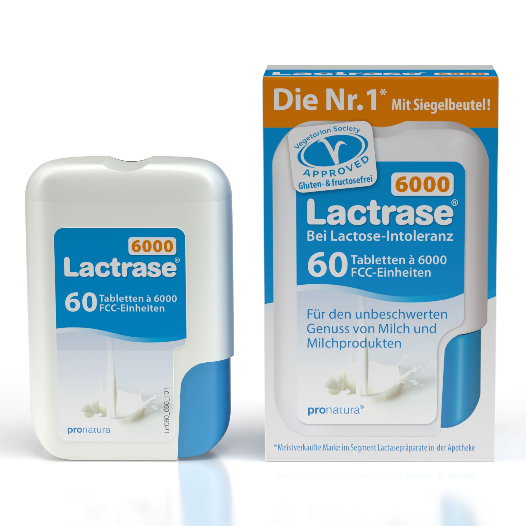 LACTRASE 6.000 FCC Tabletten im Klickspender Abbildung für LACTRASE 6.000 FCC Tabletten im Klickspender