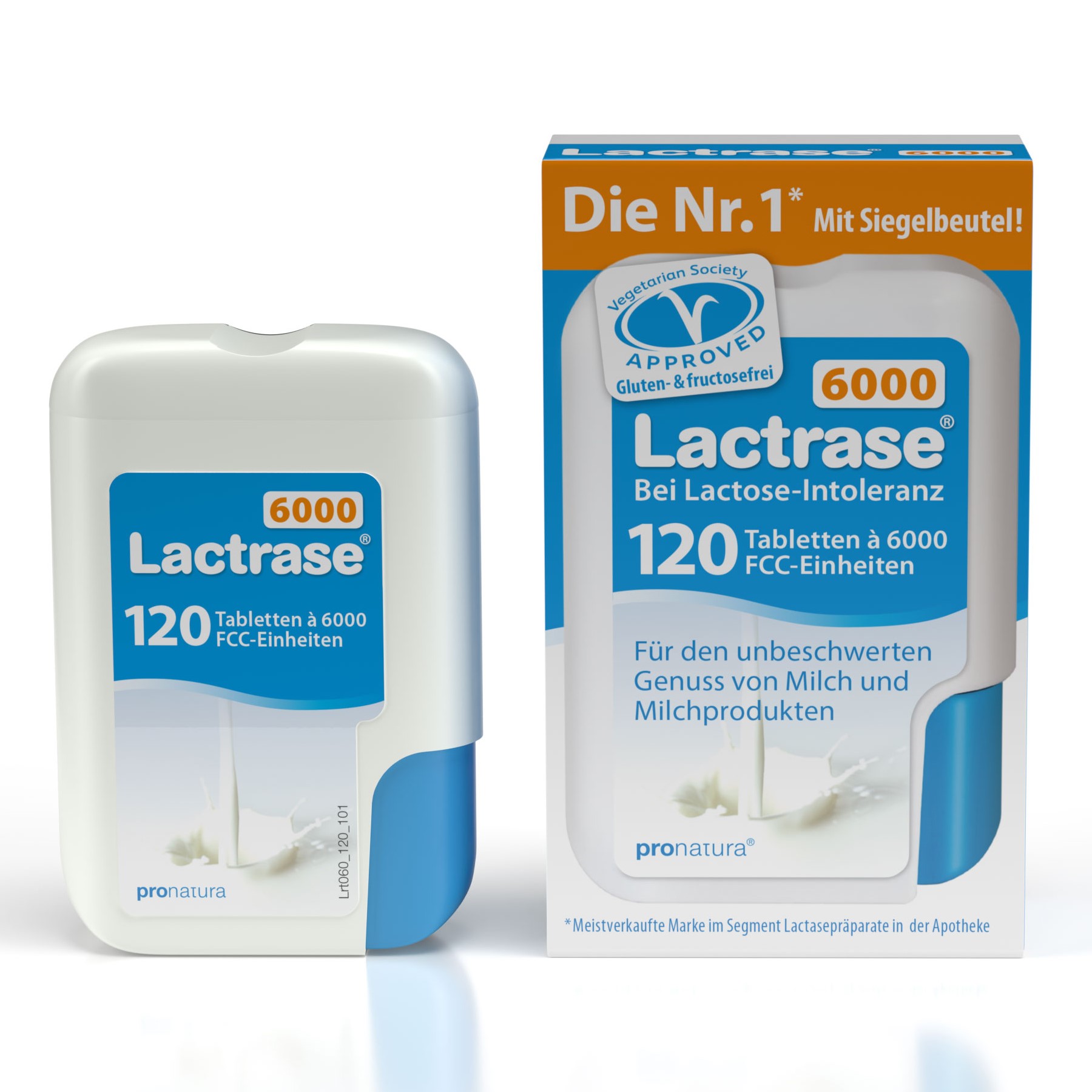 LACTRASE 6.000 FCC Tabletten im Klickspender Abbildung für LACTRASE 6.000 FCC Tabletten im Klickspender