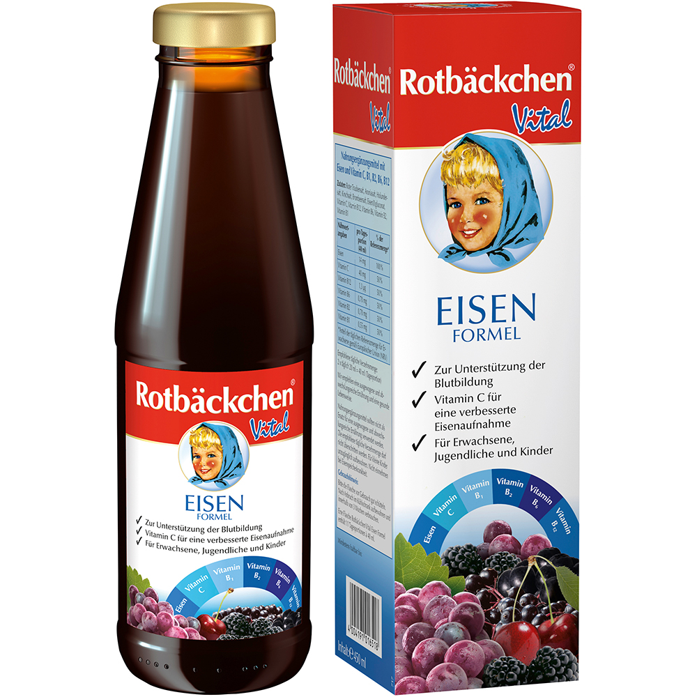 RABENHORST Rotbäckchen Vital Eisen Formel Saft Abbildung für RABENHORST Rotbäckchen Vital Eisen Formel Saft