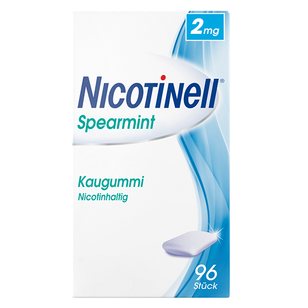 NICOTINELL Kaugummi Spearmint 2 mg Abbildung für NICOTINELL Kaugummi Spearmint 2 mg