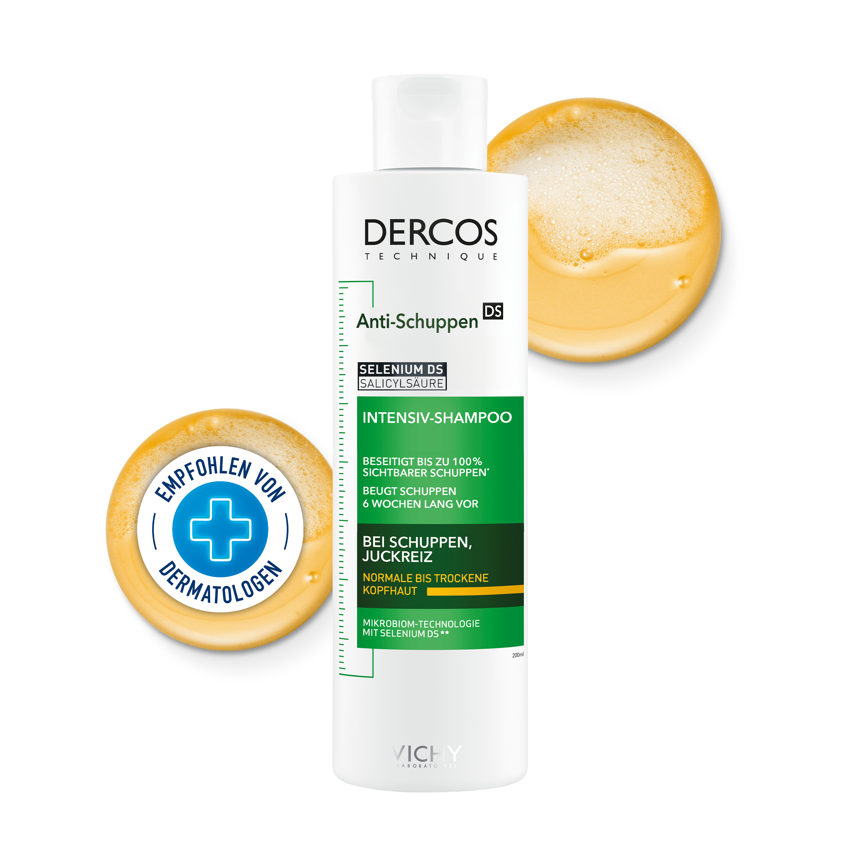 VICHY DERCOS Anti-Schuppen Shampoo trockene Kopfhaut Abbildung für VICHY DERCOS Anti-Schuppen Shampoo trockene Kopfhaut