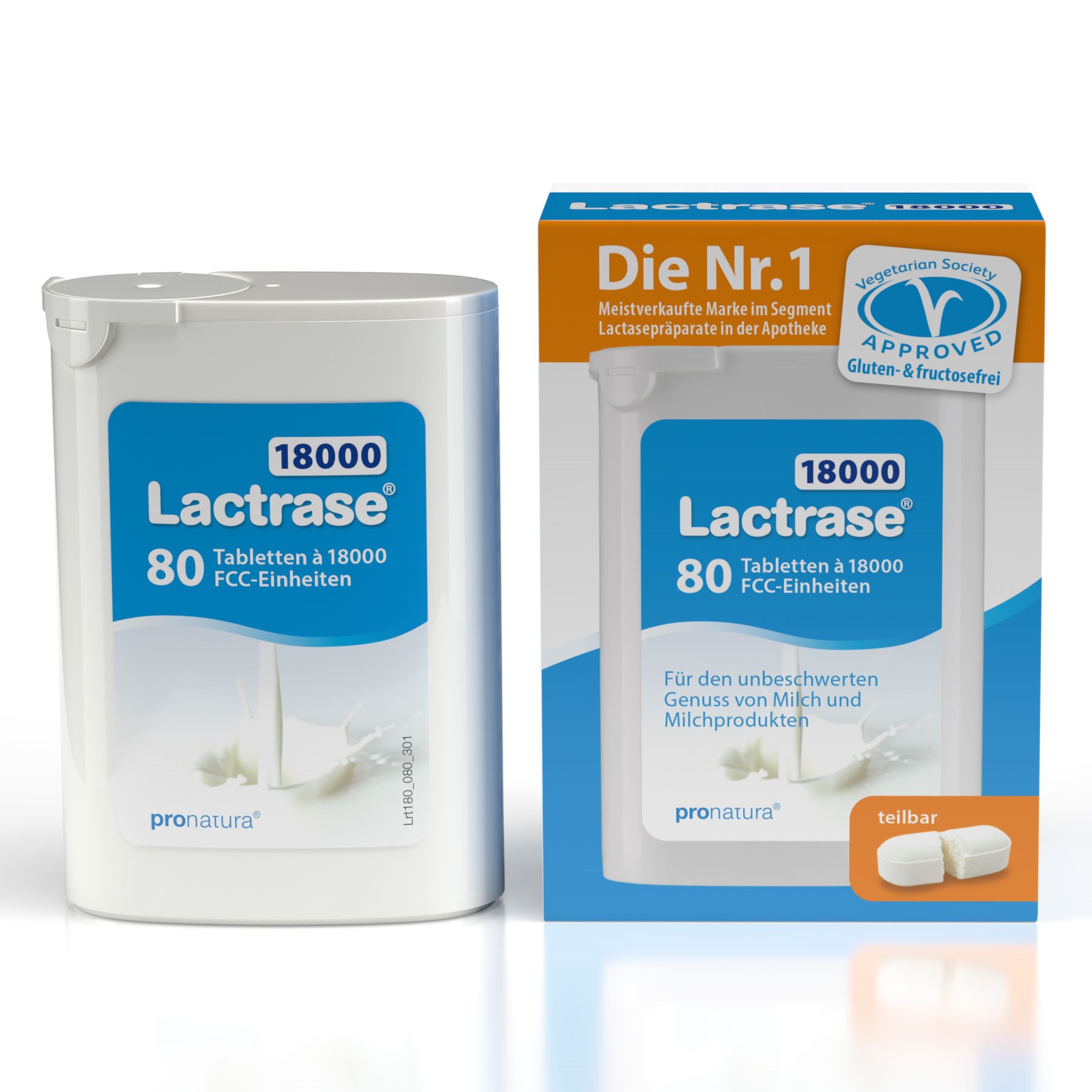 LACTRASE 18.000 FCC Tabletten im Spender Doppelpa. Abbildung für LACTRASE 18.000 FCC Tabletten im Spender Doppelpa.