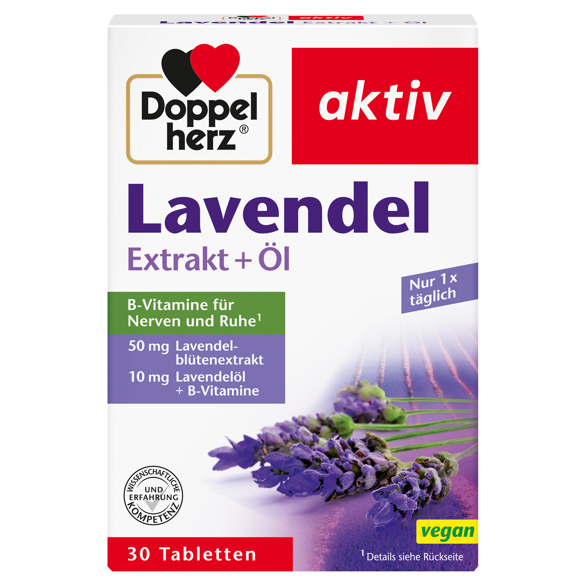 DOPPELHERZ Lavendel Extrakt+Öl Tabletten Abbildung für DOPPELHERZ Lavendel Extrakt+Öl Tabletten