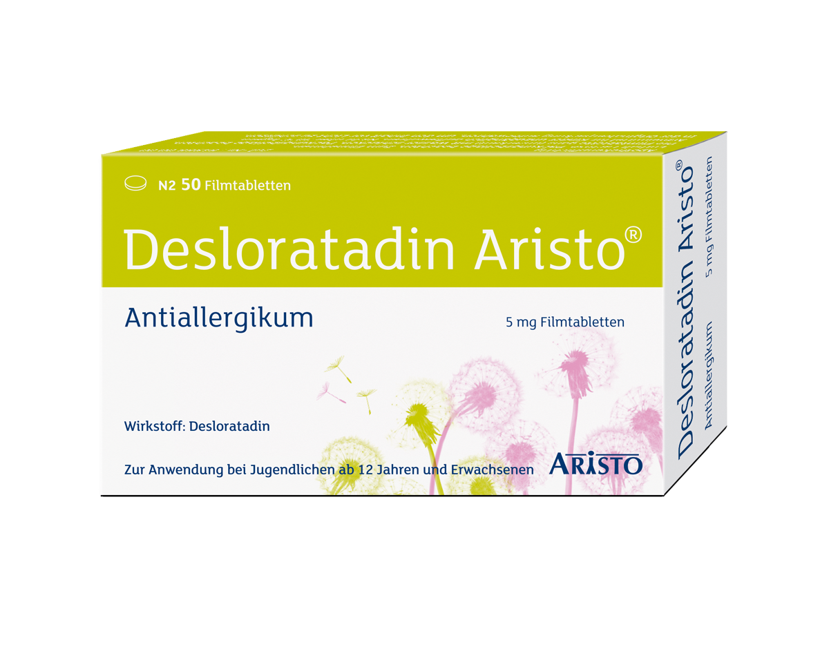 DESLORATADIN Aristo 5 mg Filmtabletten Abbildung für DESLORATADIN Aristo 5 mg Filmtabletten