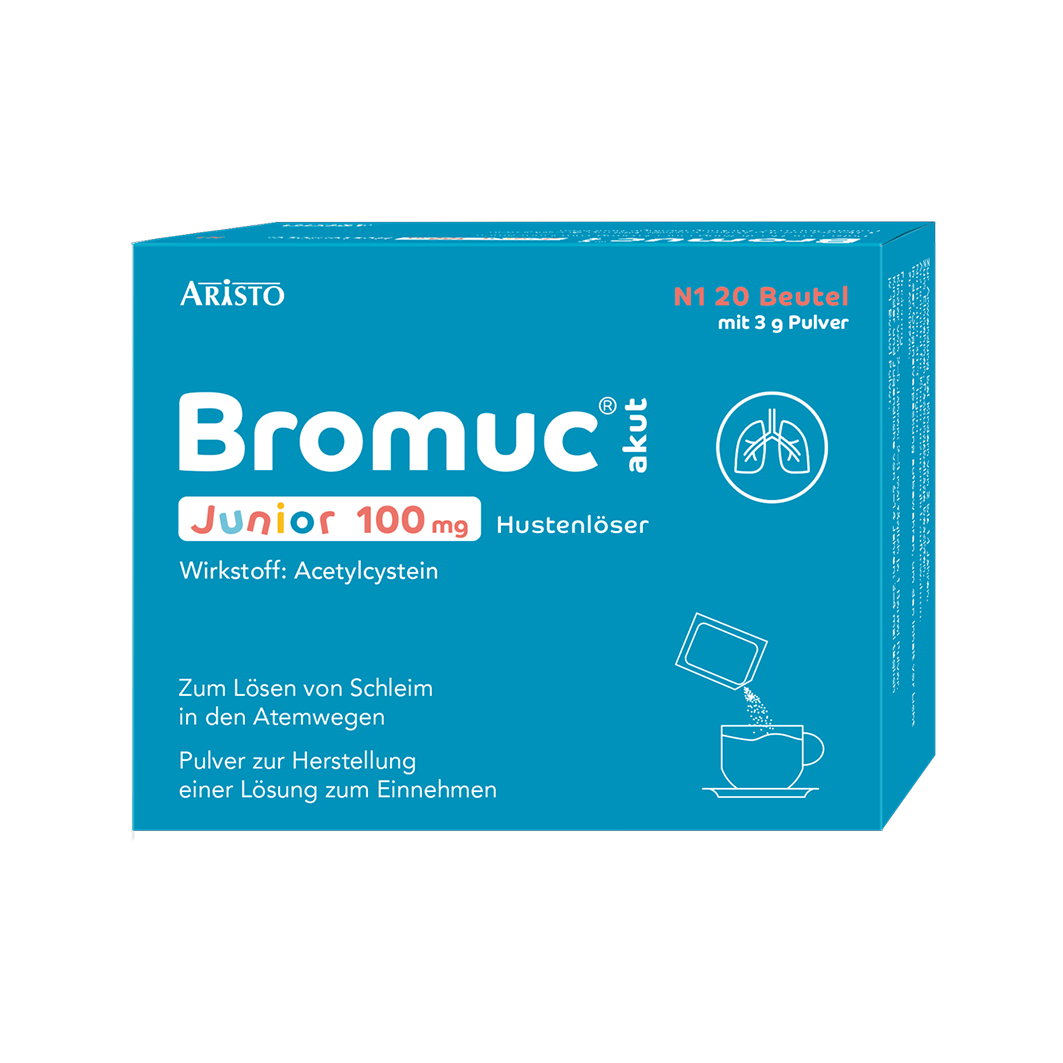 BROMUC akut Junior 100 mg Hustenlöser P.H.e.L.z.E. Abbildung für BROMUC akut Junior 100 mg Hustenlöser P.H.e.L.z.E.