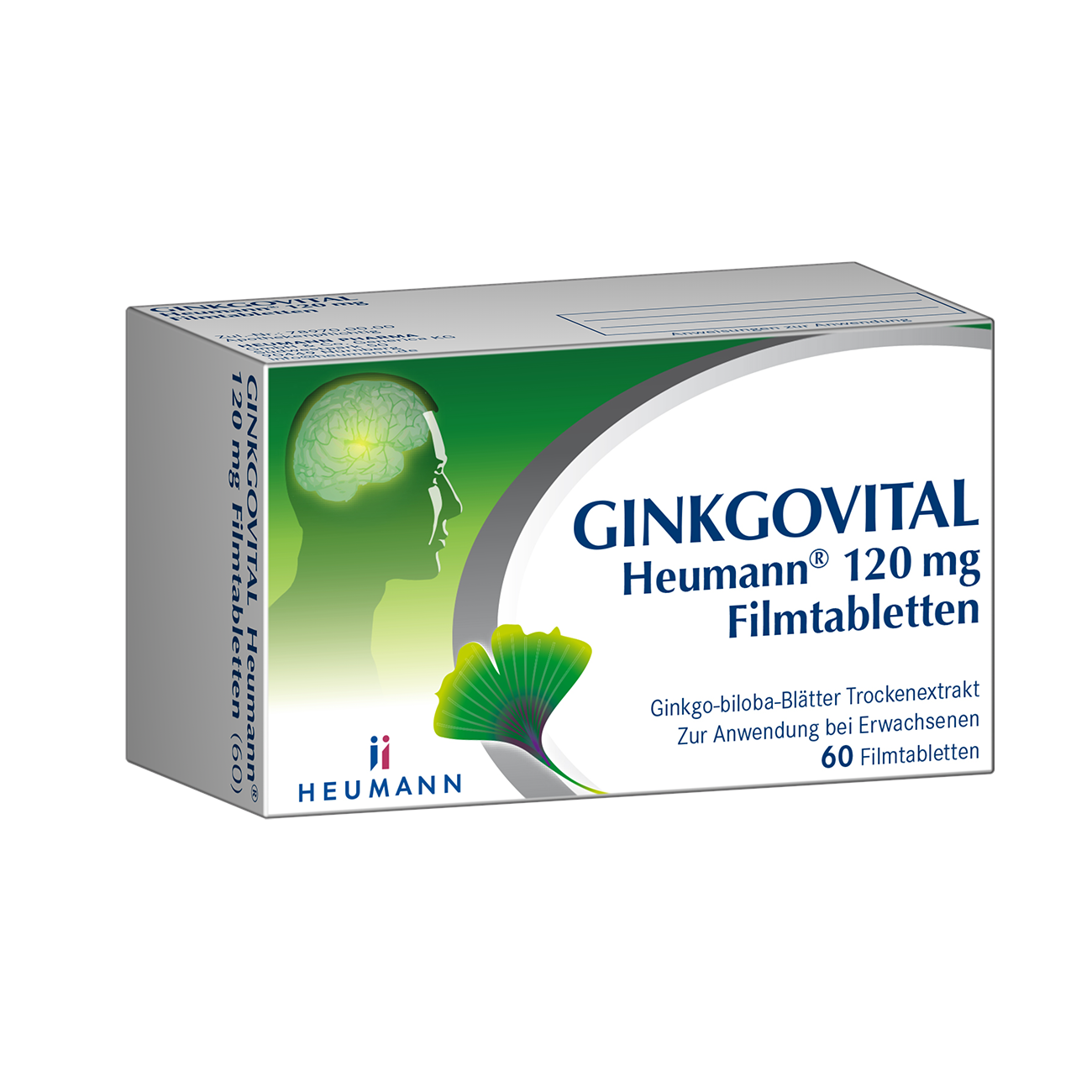 GINKGOVITAL Heumann 120 mg Filmtabletten Abbildung für GINKGOVITAL Heumann 120 mg Filmtabletten