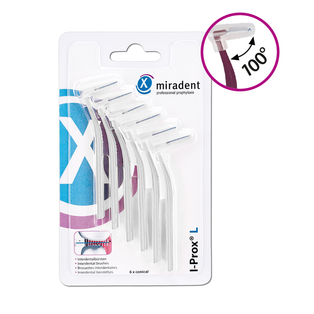 MIRADENT Interdentalbürste I-Prox L 0,6 mm weiß Abbildung für MIRADENT Interdentalbürste I-Prox L 0,6 mm weiß