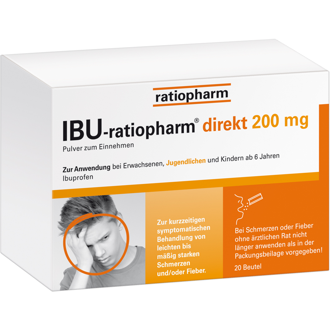 IBU-RATIOPHARM direkt 200 mg Pulver zum Einnehmen Abbildung für IBU-RATIOPHARM direkt 200 mg Pulver zum Einnehmen