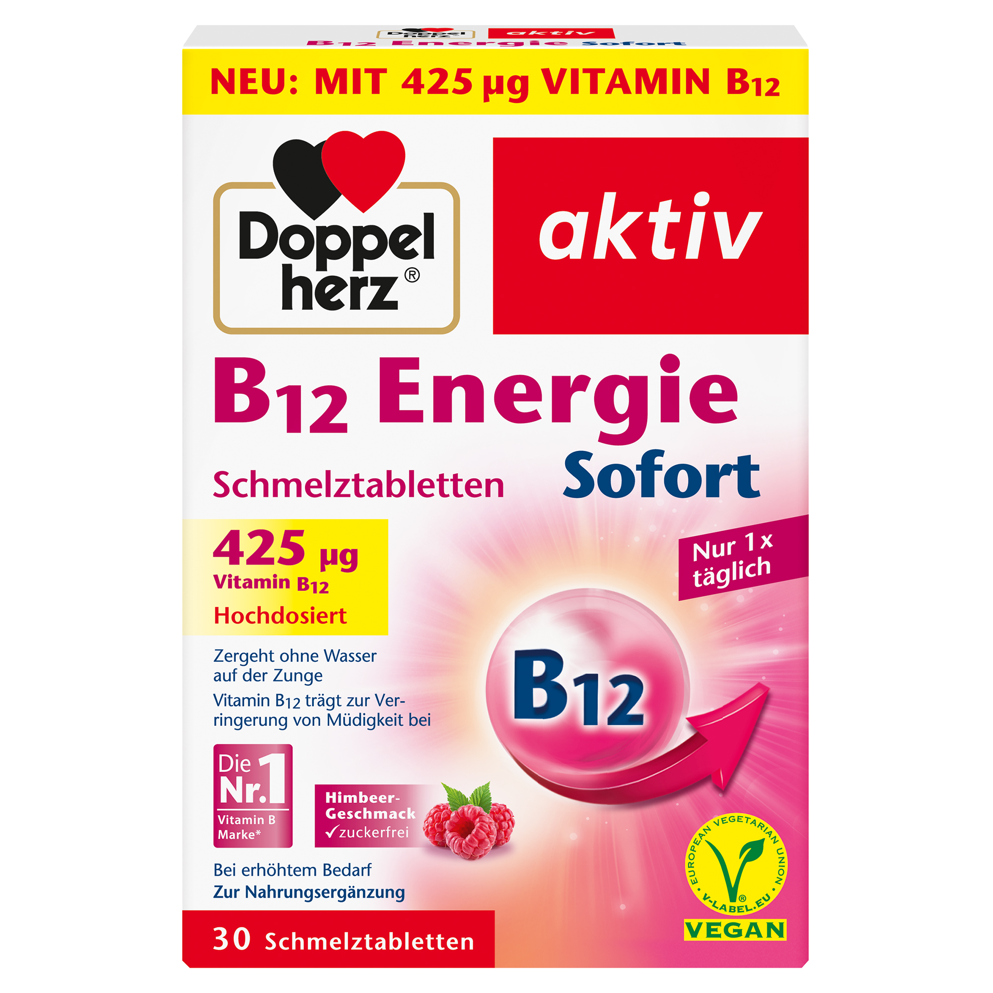 DOPPELHERZ B12 Energie Sofort Schmelztabletten Abbildung für DOPPELHERZ B12 Energie Sofort Schmelztabletten