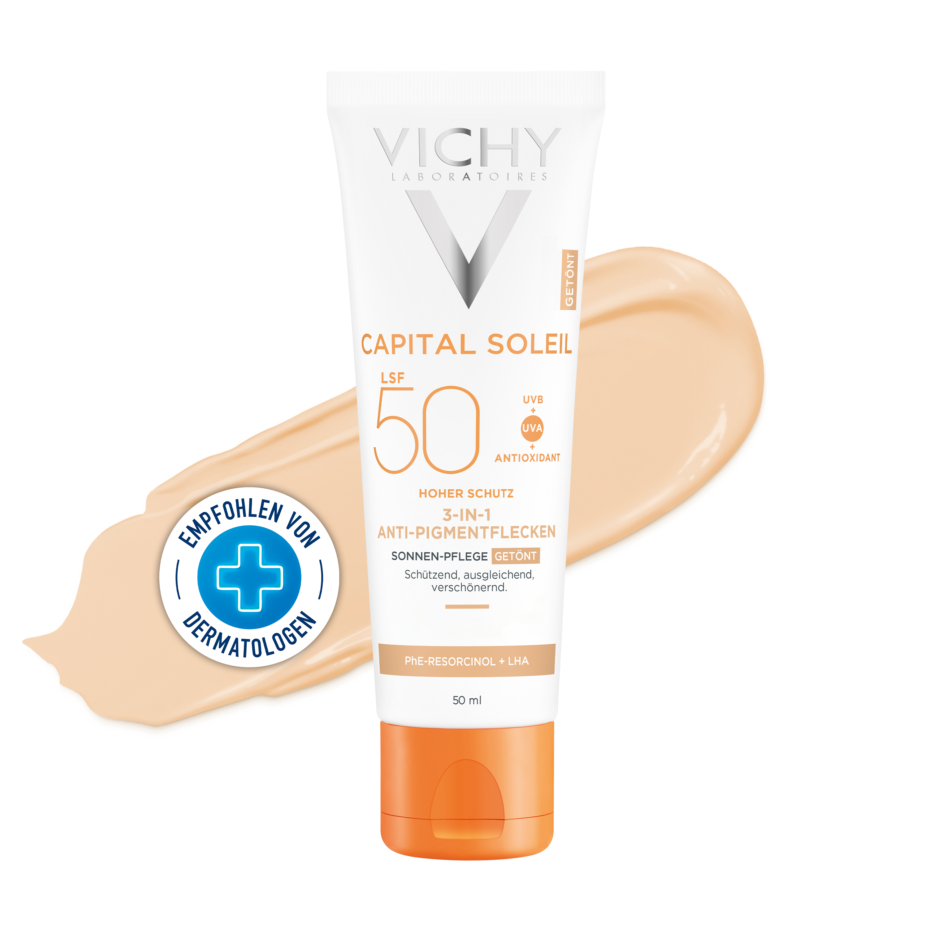 VICHY IDEAL Soleil Anti-Pigmentflecken Cr.LSF 50+ Abbildung für VICHY IDEAL Soleil Anti-Pigmentflecken Cr.LSF 50+