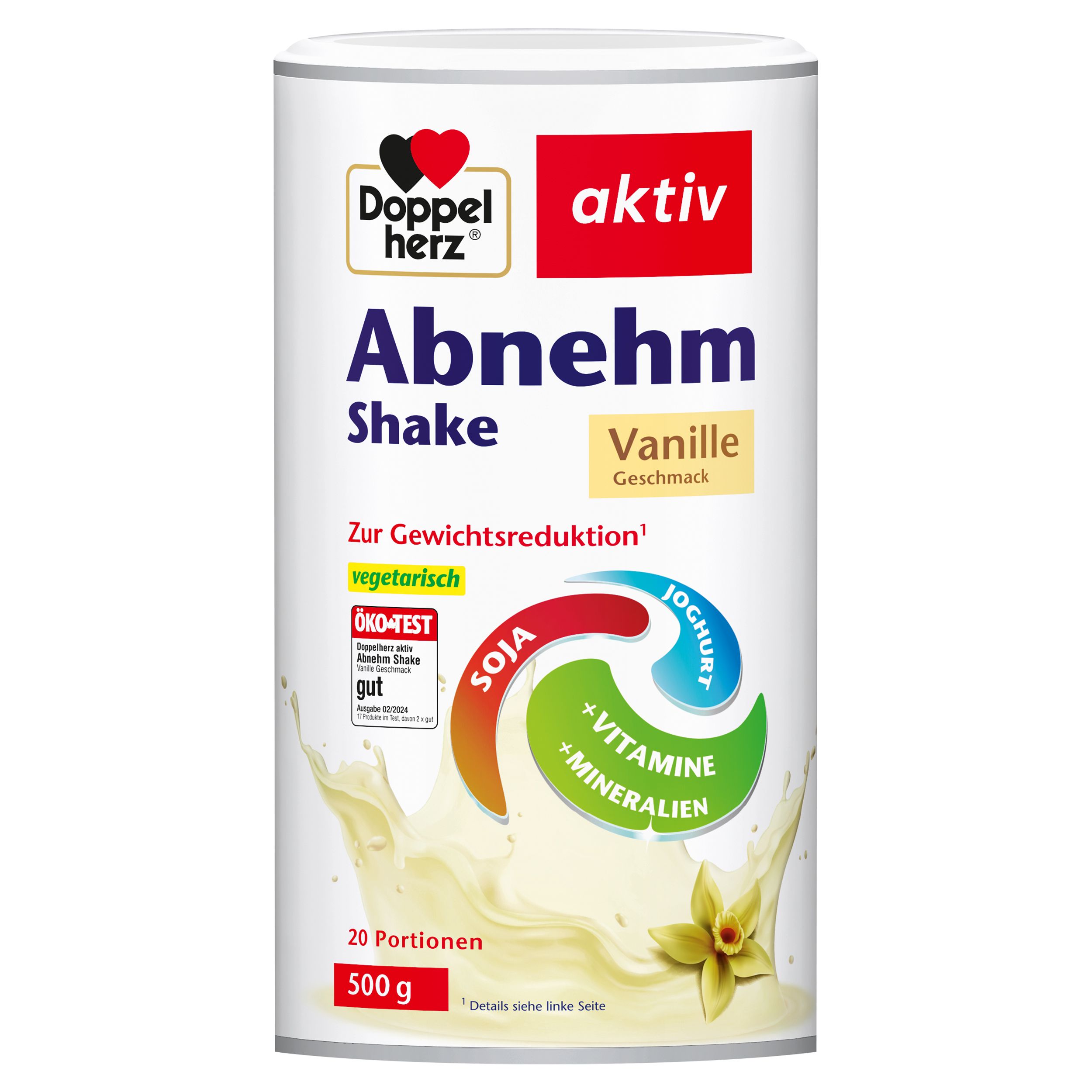 DOPPELHERZ Abnehm Shake Vanille Pulver Abbildung für DOPPELHERZ Abnehm Shake Vanille Pulver