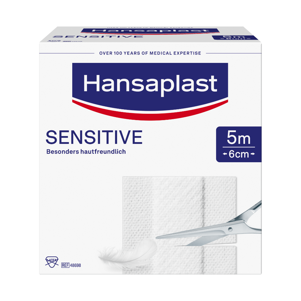 HANSAPLAST Sensitive Pflaster 6 cmx5 m Rolle Abbildung für HANSAPLAST Sensitive Pflaster 6 cmx5 m Rolle