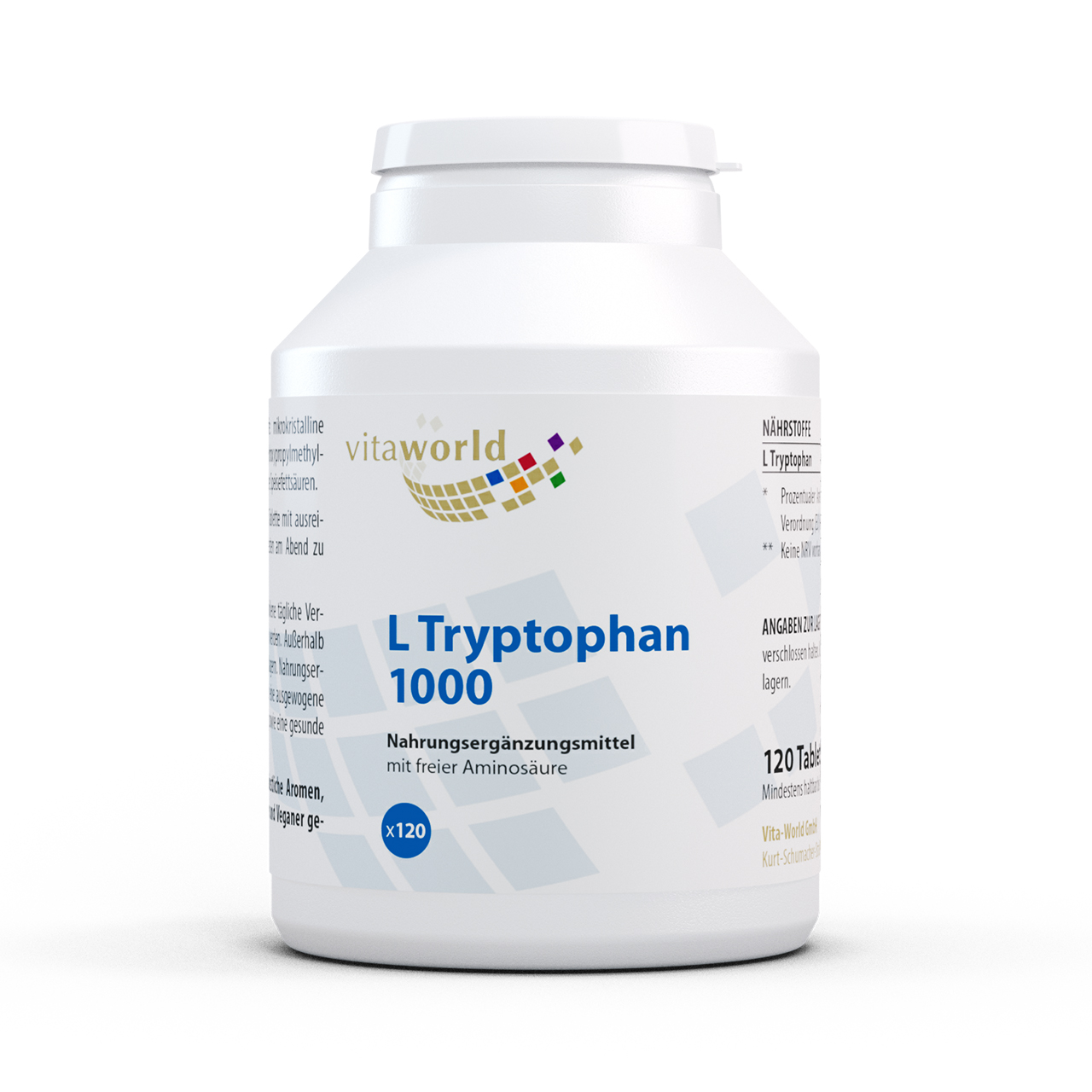 L-TRYPTOPHAN 1000 Tabletten Abbildung für L-TRYPTOPHAN 1000 Tabletten