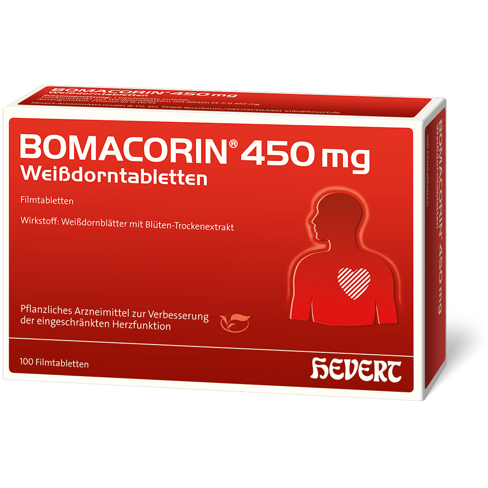 BOMACORIN 450 mg Weißdorntabletten Abbildung für BOMACORIN 450 mg Weißdorntabletten