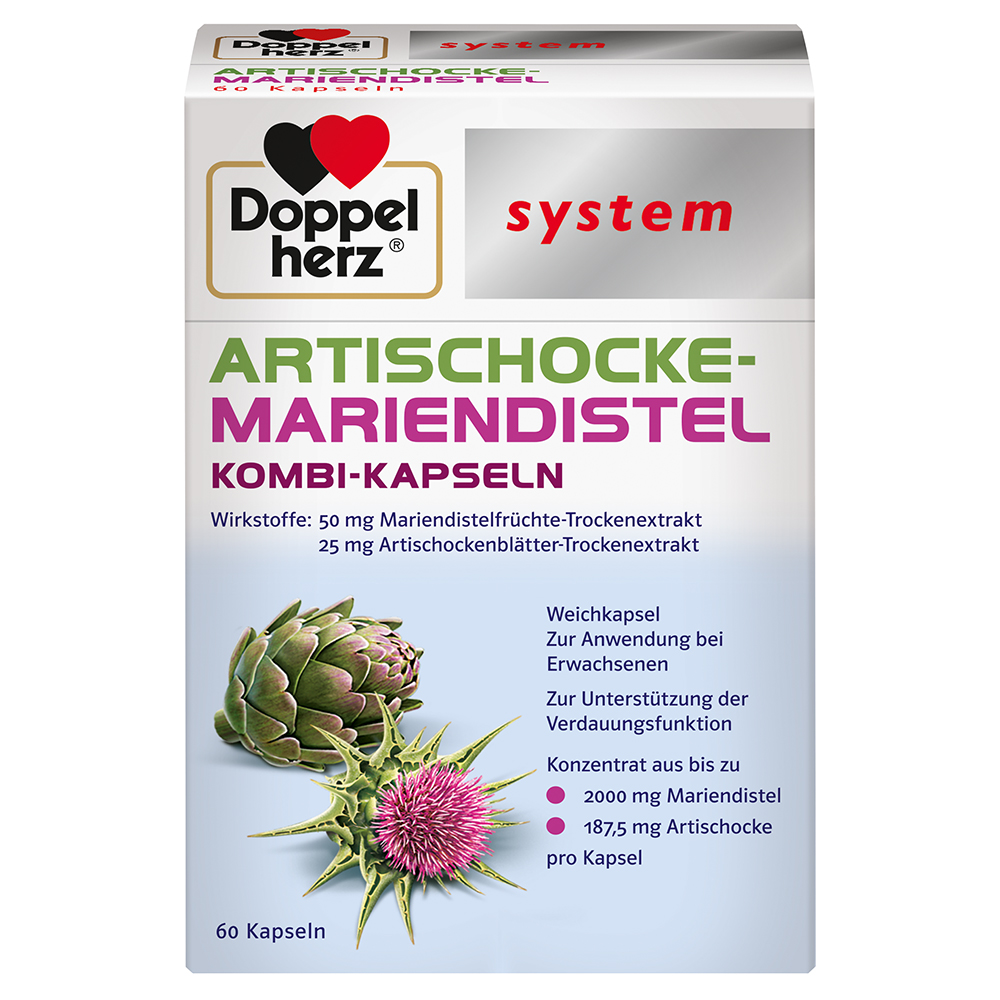 DOPPELHERZ Artischocke-Mariendistel system Weichk. Abbildung für DOPPELHERZ Artischocke-Mariendistel system Weichk.