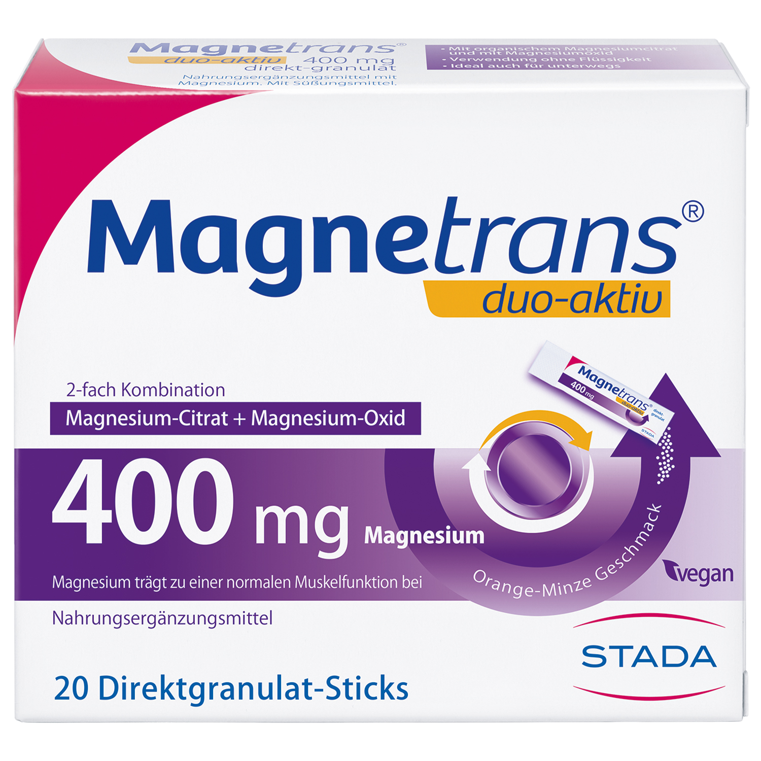 MAGNETRANS duo-aktiv 400 mg Sticks Abbildung für MAGNETRANS duo-aktiv 400 mg Sticks