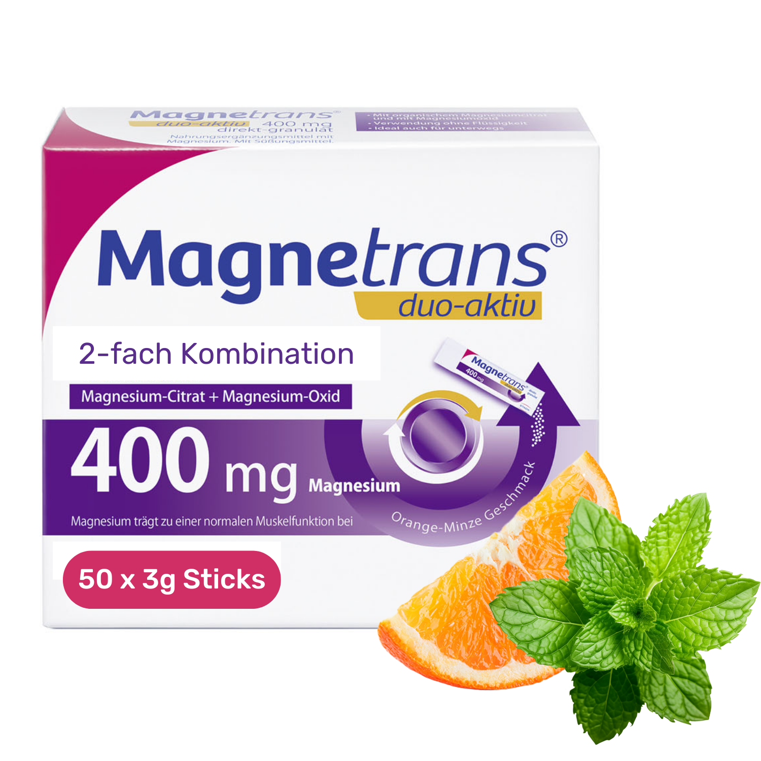 MAGNETRANS duo-aktiv 400 mg Sticks Abbildung für MAGNETRANS duo-aktiv 400 mg Sticks