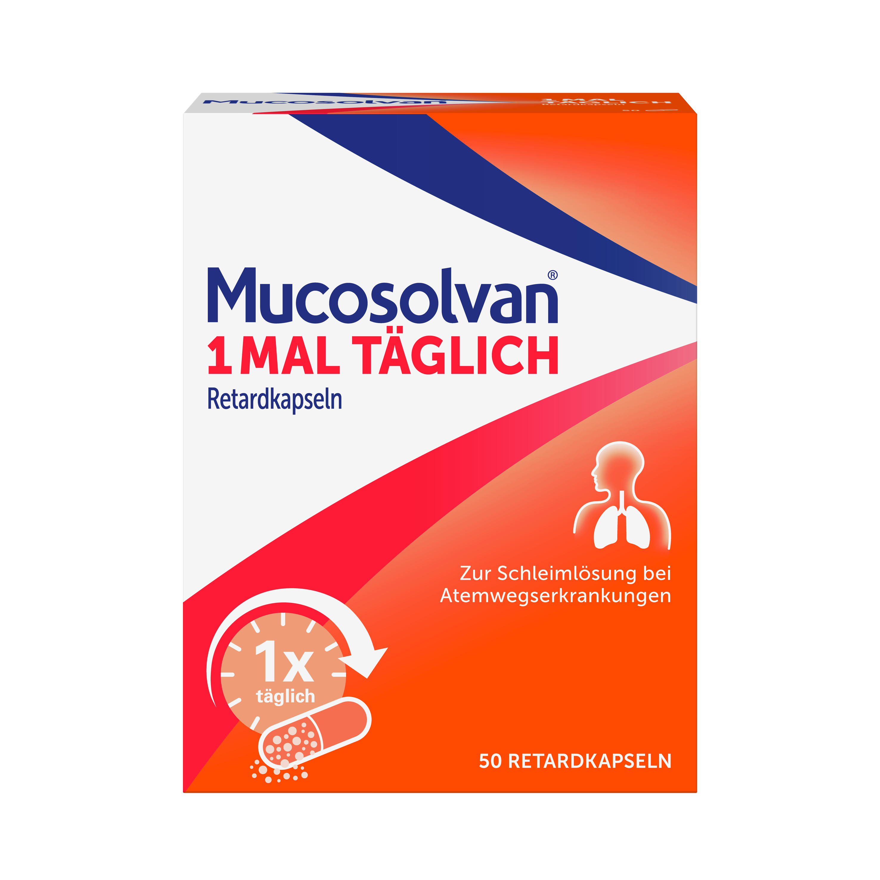 MUCOSOLVAN 1mal täglich Retardkapseln zur Schleimlösung bei Atemwegserkrankungen Abbildung für MUCOSOLVAN 1mal täglich Retardkapseln zur Schleimlösung bei Atemwegserkrankungen