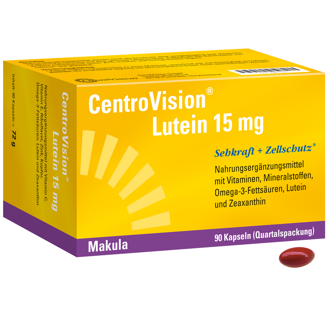 CENTROVISION Lutein 15 mg Kapseln Abbildung für CENTROVISION Lutein 15 mg Kapseln