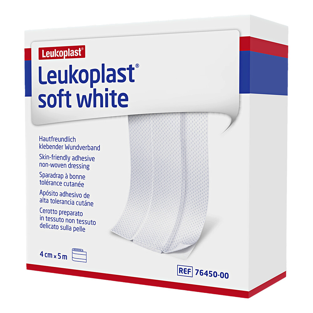 LEUKOPLAST soft white Pflaster 4 cmx5 m Rolle Abbildung für LEUKOPLAST soft white Pflaster 4 cmx5 m Rolle