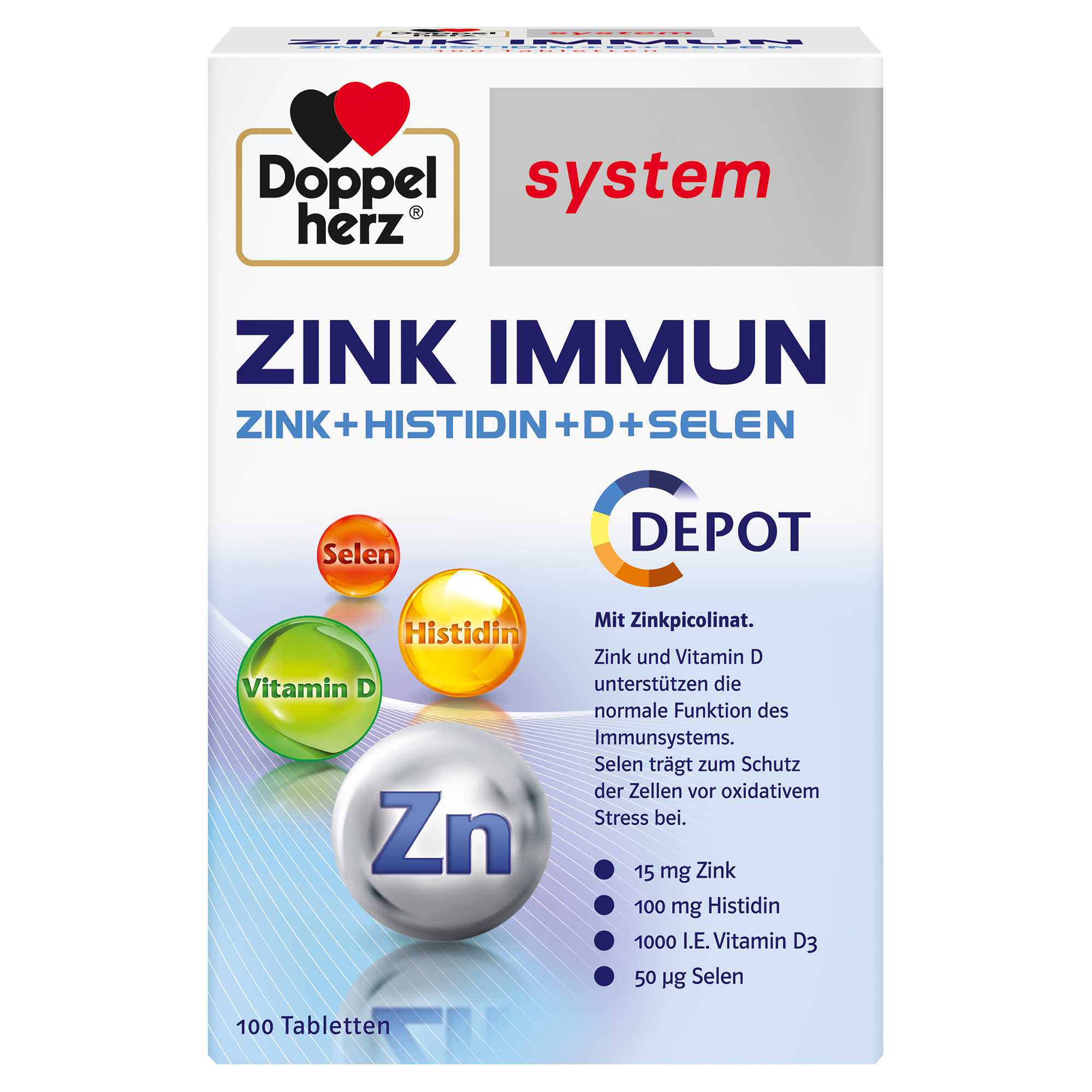 DOPPELHERZ Zink Immun Depot system Tabletten Abbildung für DOPPELHERZ Zink Immun Depot system Tabletten