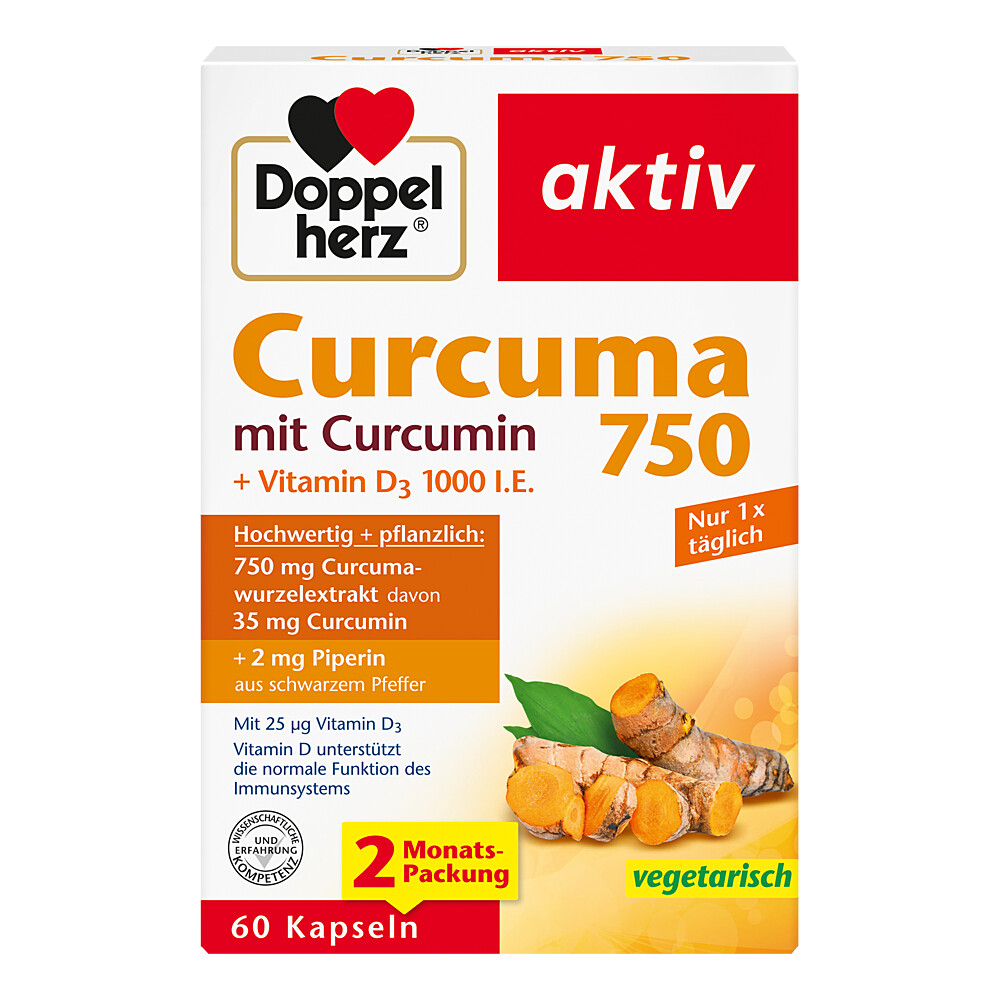 DOPPELHERZ Curcuma 750 Kapseln Abbildung für DOPPELHERZ Curcuma 750 Kapseln