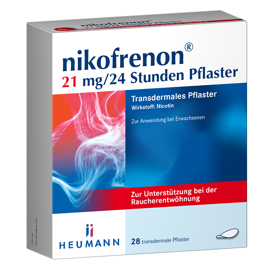 NIKOFRENON 21 mg/24 Stunden Pflaster transdermal Abbildung für NIKOFRENON 21 mg/24 Stunden Pflaster transdermal