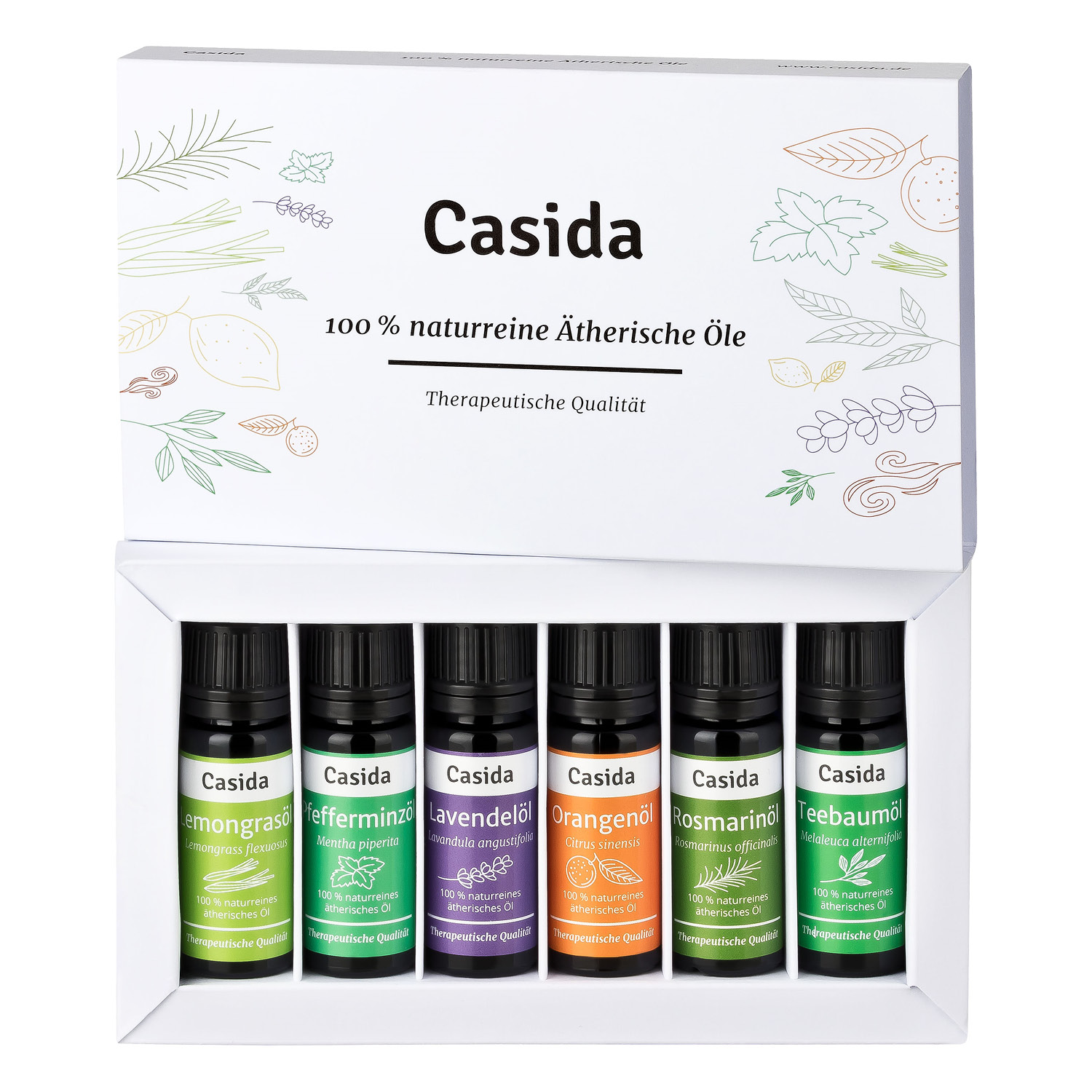 ÄTHERISCHE Öle Set naturrein Top 6 Aromatherapie Abbildung für ÄTHERISCHE Öle Set naturrein Top 6 Aromatherapie