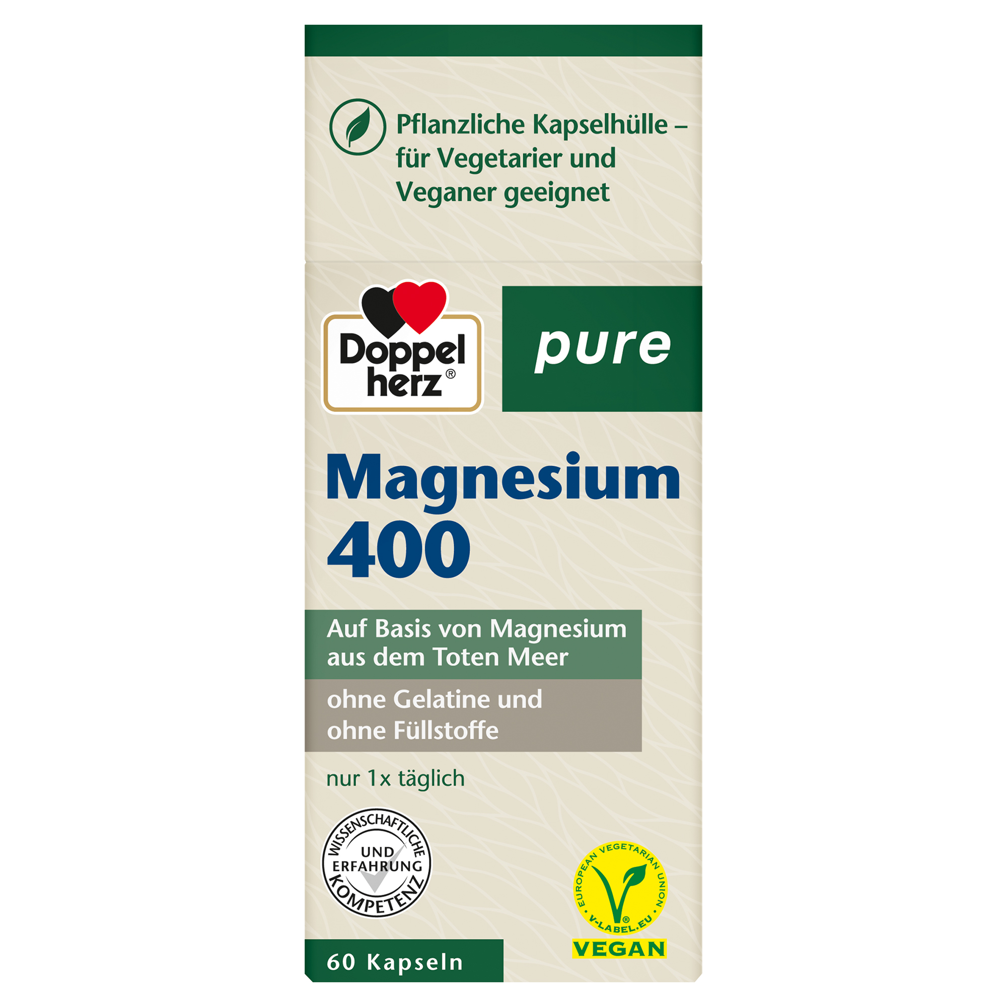 DOPPELHERZ Magnesium 400 pure Kapseln Abbildung für DOPPELHERZ Magnesium 400 pure Kapseln