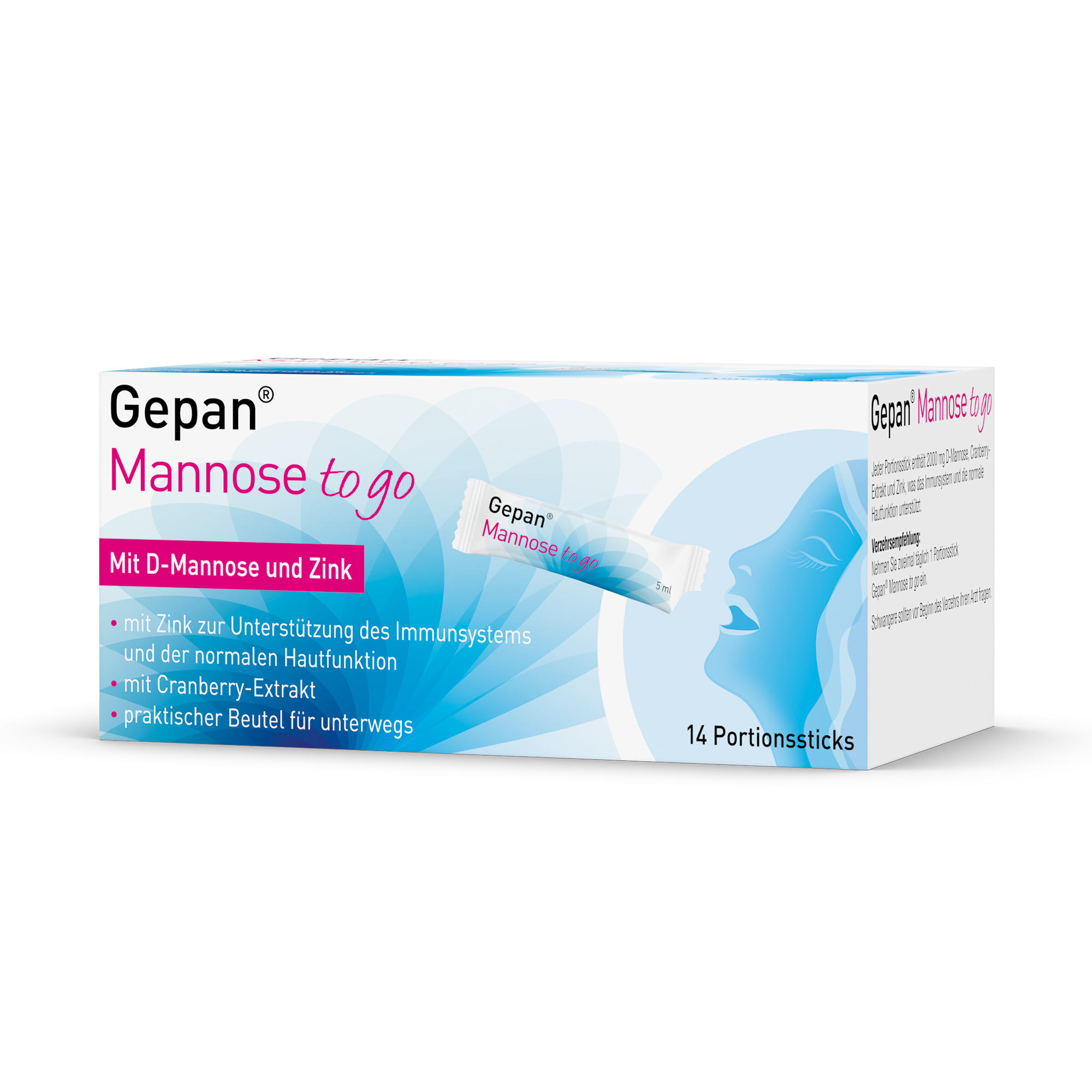 Gepan Mannose to go, trinkfertige Mannose mit Zink Abbildung für Gepan Mannose to go, trinkfertige Mannose mit Zink