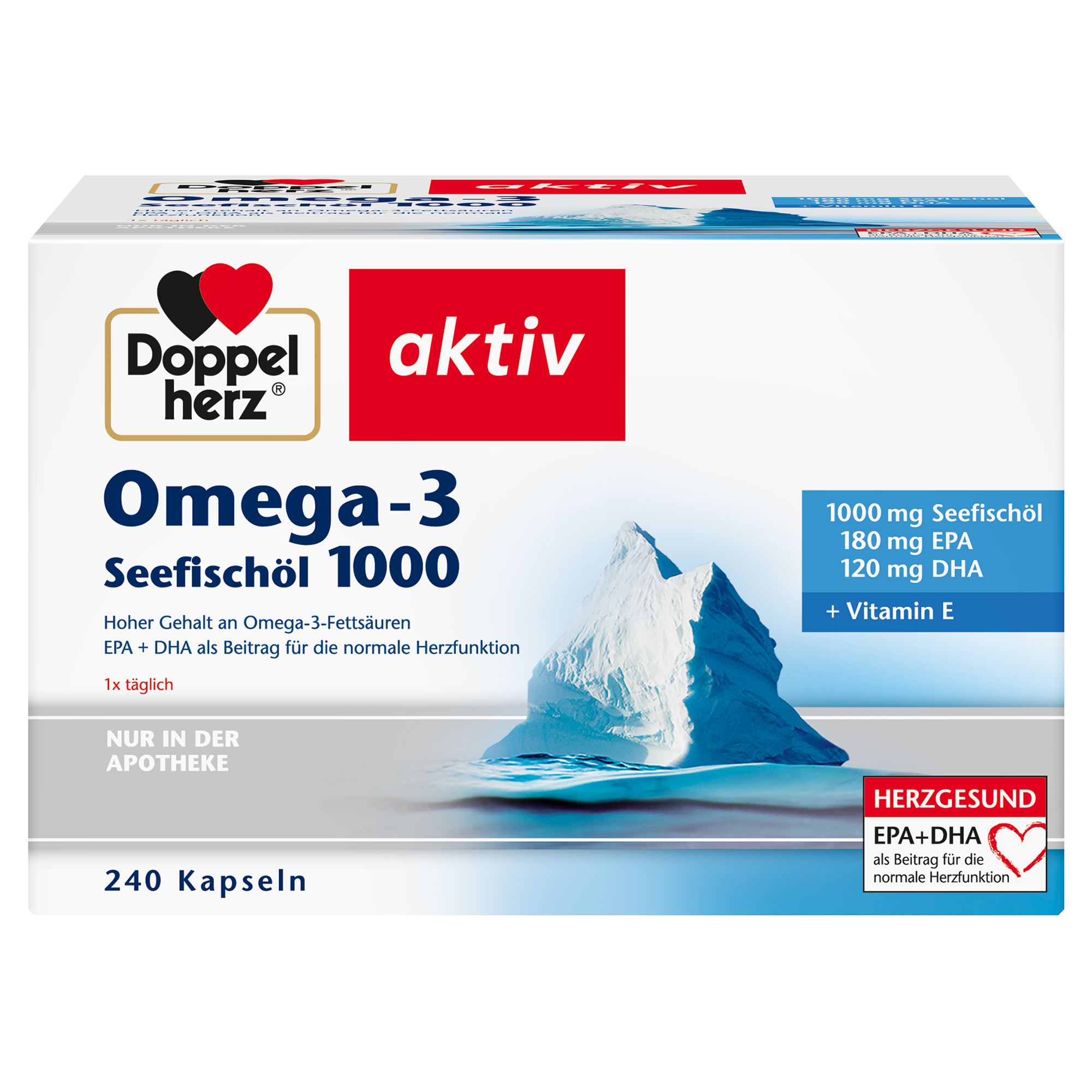 DOPPELHERZ Omega-3 Seefischöl 1000 Kapseln Abbildung für DOPPELHERZ Omega-3 Seefischöl 1000 Kapseln