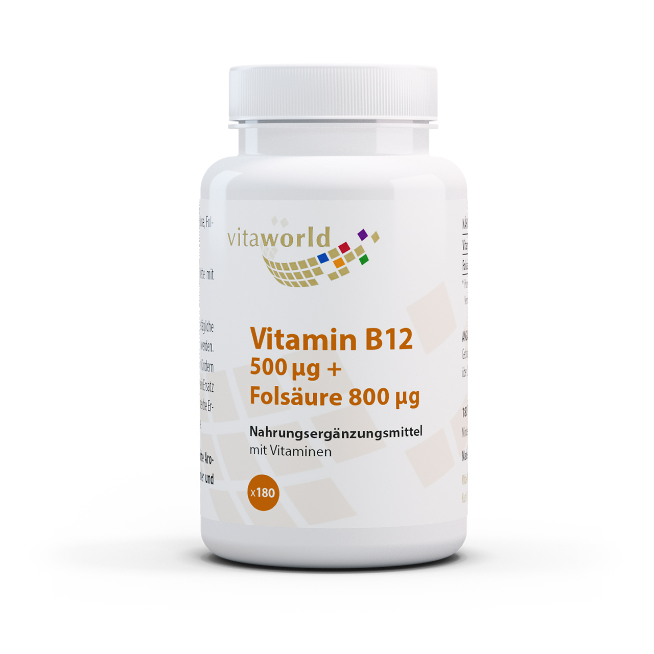 VITAMIN B12 500 μg+Folsäure 800 μg Tabletten Abbildung für VITAMIN B12 500 μg+Folsäure 800 μg Tabletten
