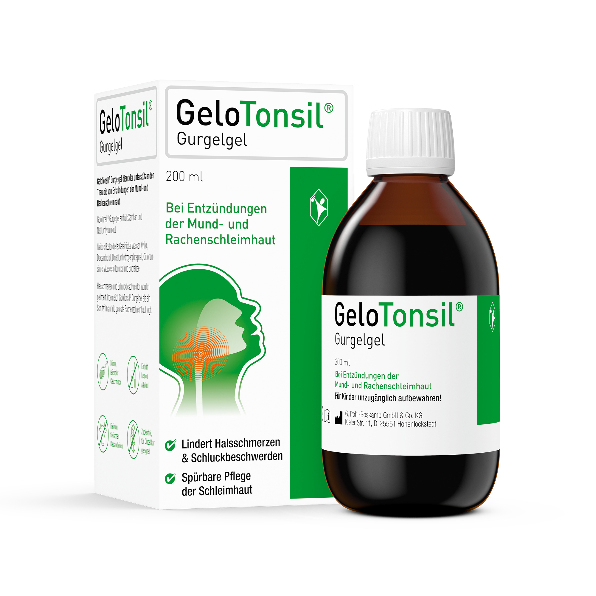GELOTONSIL Gurgelgel lindert Halsschmerzen & Schluckbeschwerden Abbildung für GELOTONSIL Gurgelgel lindert Halsschmerzen & Schluckbeschwerden