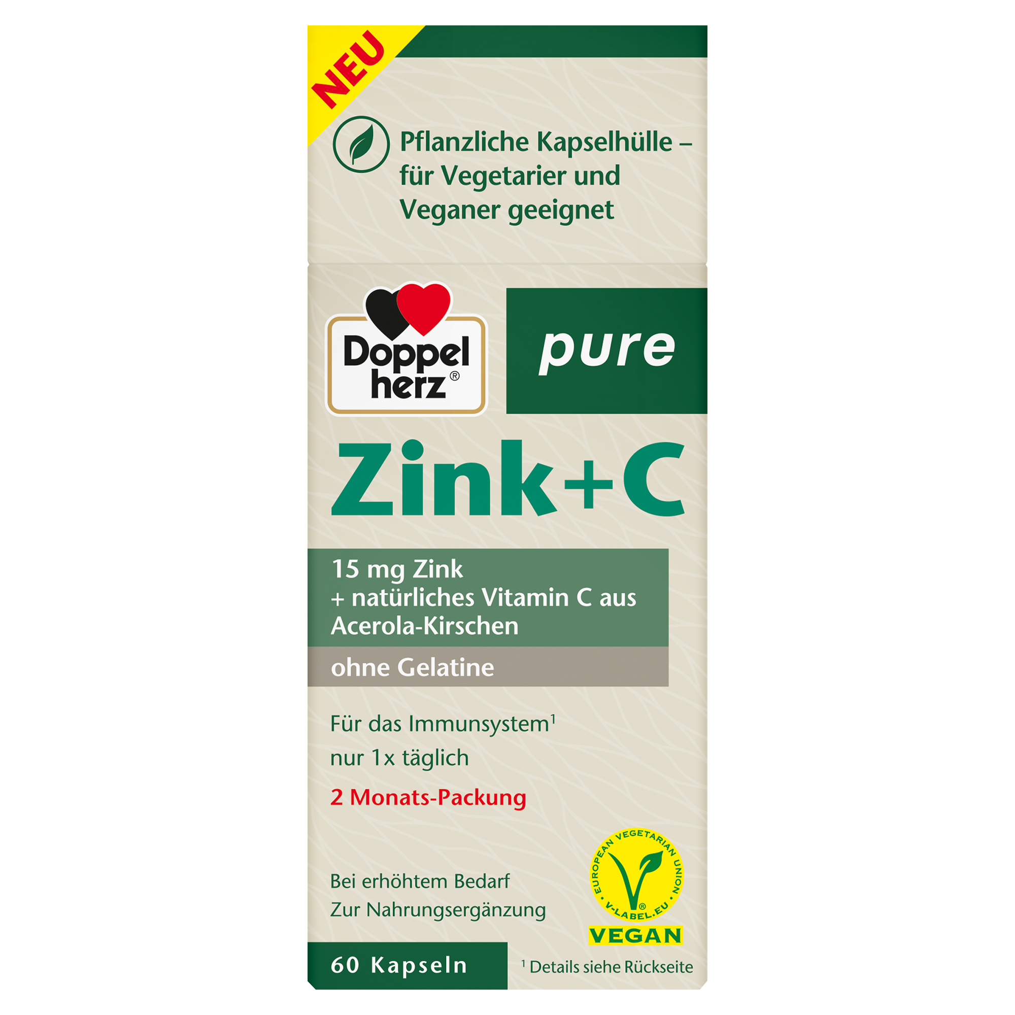 DOPPELHERZ Zink+C pure Kapseln Abbildung für DOPPELHERZ Zink+C pure Kapseln
