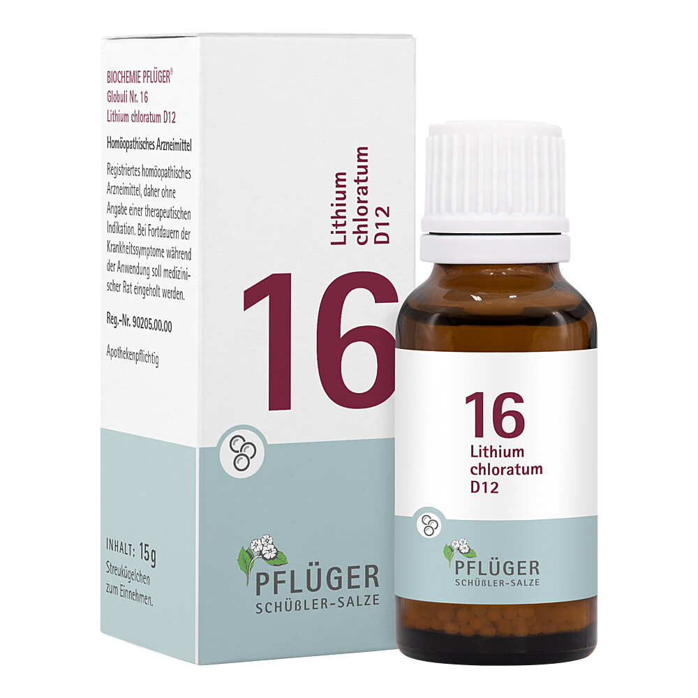 BIOCHEMIE Pflüger 16 Lithium chloratum D 12 Glob. Abbildung für BIOCHEMIE Pflüger 16 Lithium chloratum D 12 Glob.