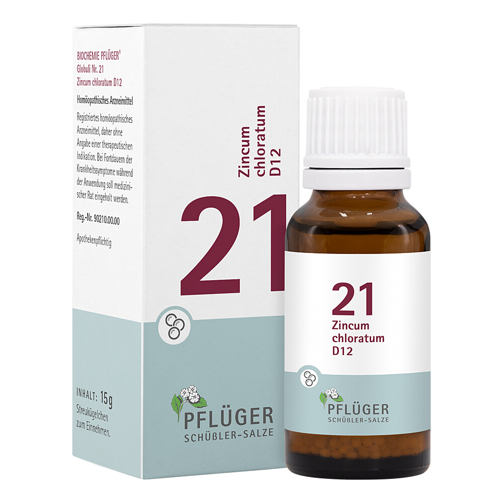 BIOCHEMIE Pflüger 21 Zincum chloratum D 12 Globuli Abbildung für BIOCHEMIE Pflüger 21 Zincum chloratum D 12 Globuli