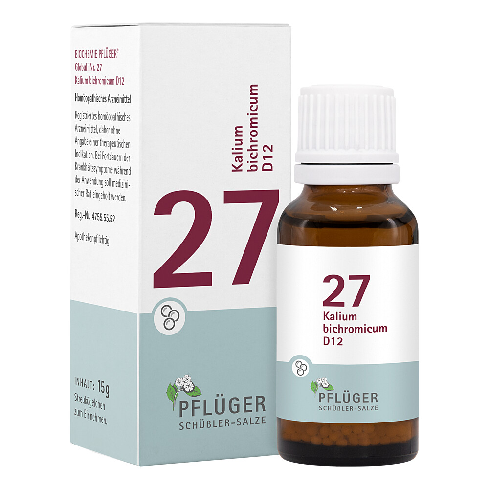 BIOCHEMIE Pflüger 27 Kalium bichromicum D 12 Glob. Abbildung für BIOCHEMIE Pflüger 27 Kalium bichromicum D 12 Glob.