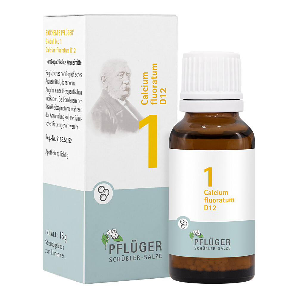 BIOCHEMIE Pflüger 1 Calcium fluoratum D 12 Globuli Abbildung für BIOCHEMIE Pflüger 1 Calcium fluoratum D 12 Globuli