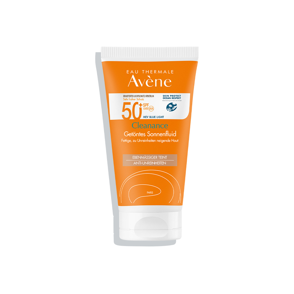 AVENE Cleanance Sonnenfluid SPF 50+ getönt Abbildung für AVENE Cleanance Sonnenfluid SPF 50+ getönt