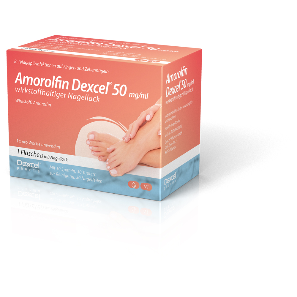 AMOROLFIN Dexcel gegen Nagelpilz 50 mg/ml wirkstoffhaltiger Nagellack Abbildung für AMOROLFIN Dexcel gegen Nagelpilz 50 mg/ml wirkstoffhaltiger Nagellack