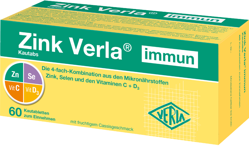 Zink Verla® immun Kautabs Abbildung für Zink Verla® immun Kautabs