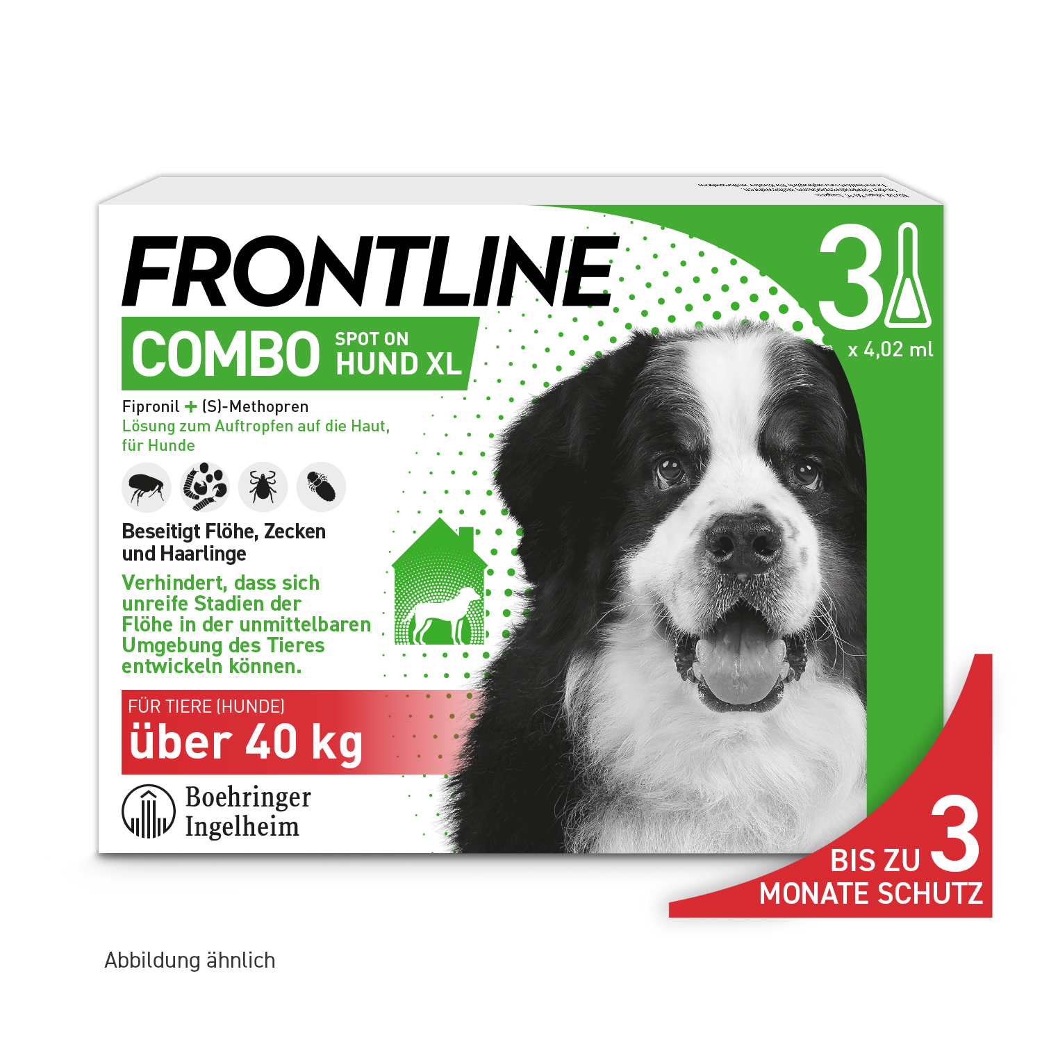 FRONTLINE COMBO gegen Zecken, Flöhe (Flöhe, Eier, Larven, Puppen) für Hunde XL Abbildung für FRONTLINE COMBO gegen Zecken, Flöhe (Flöhe, Eier, Larven, Puppen) für Hunde XL